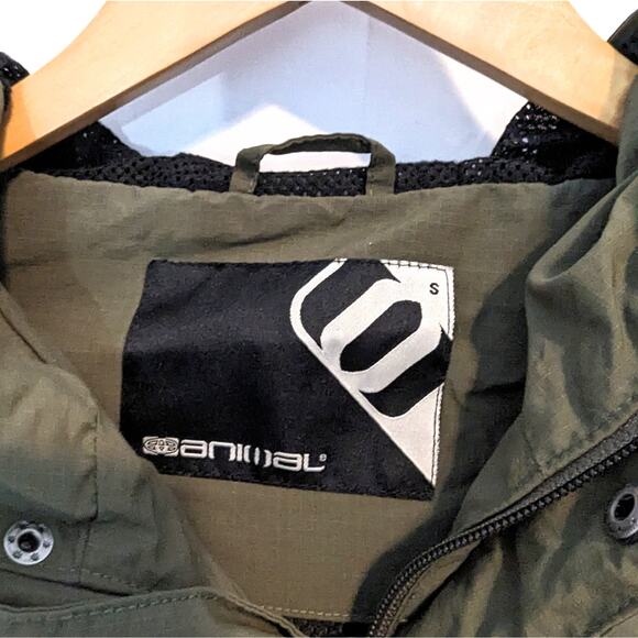 Animal Ski Brand Windbreaker Jacket Size S Olive Green - Picture 7 of 12